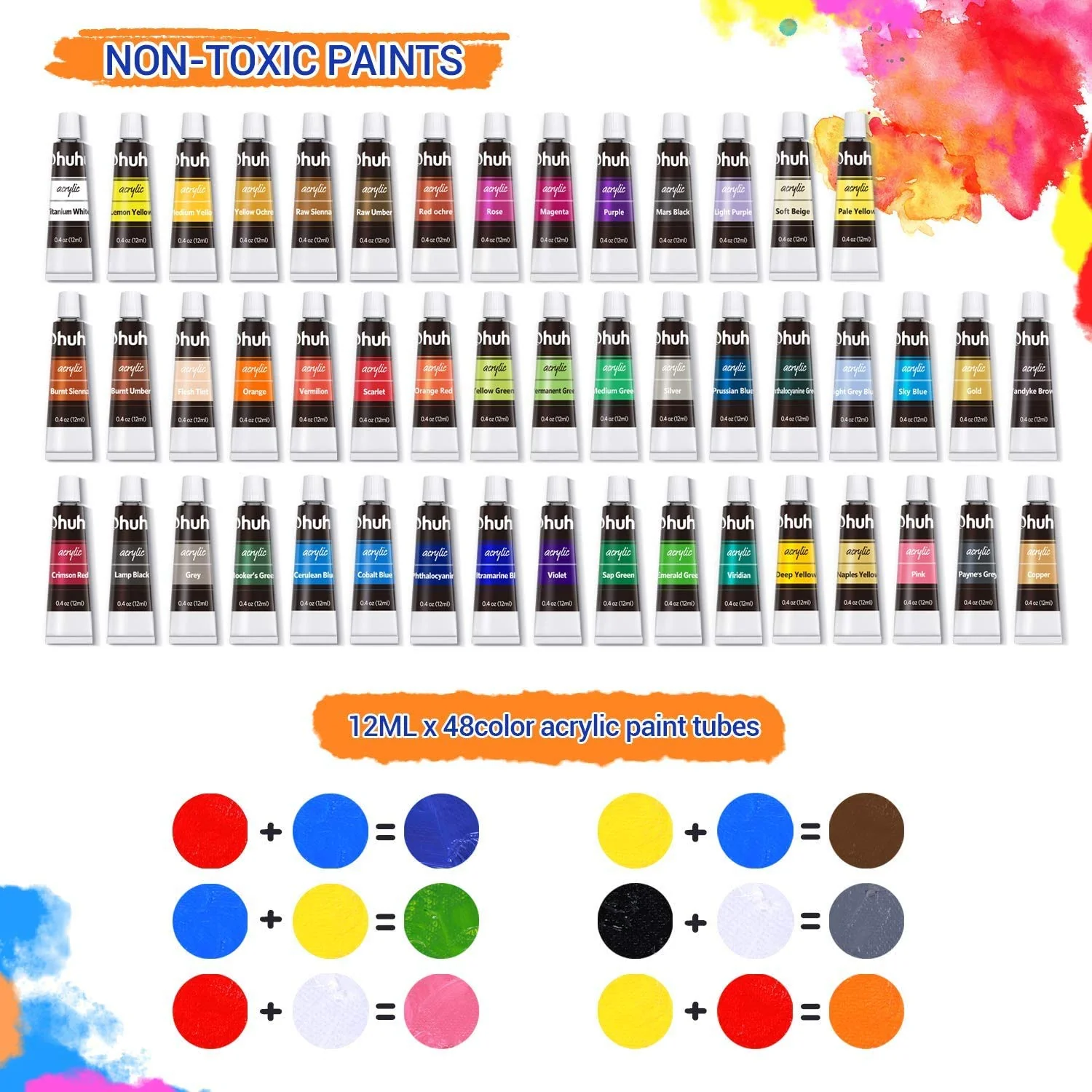 Ohuhu Acrylic Paints Tubes - Image 5