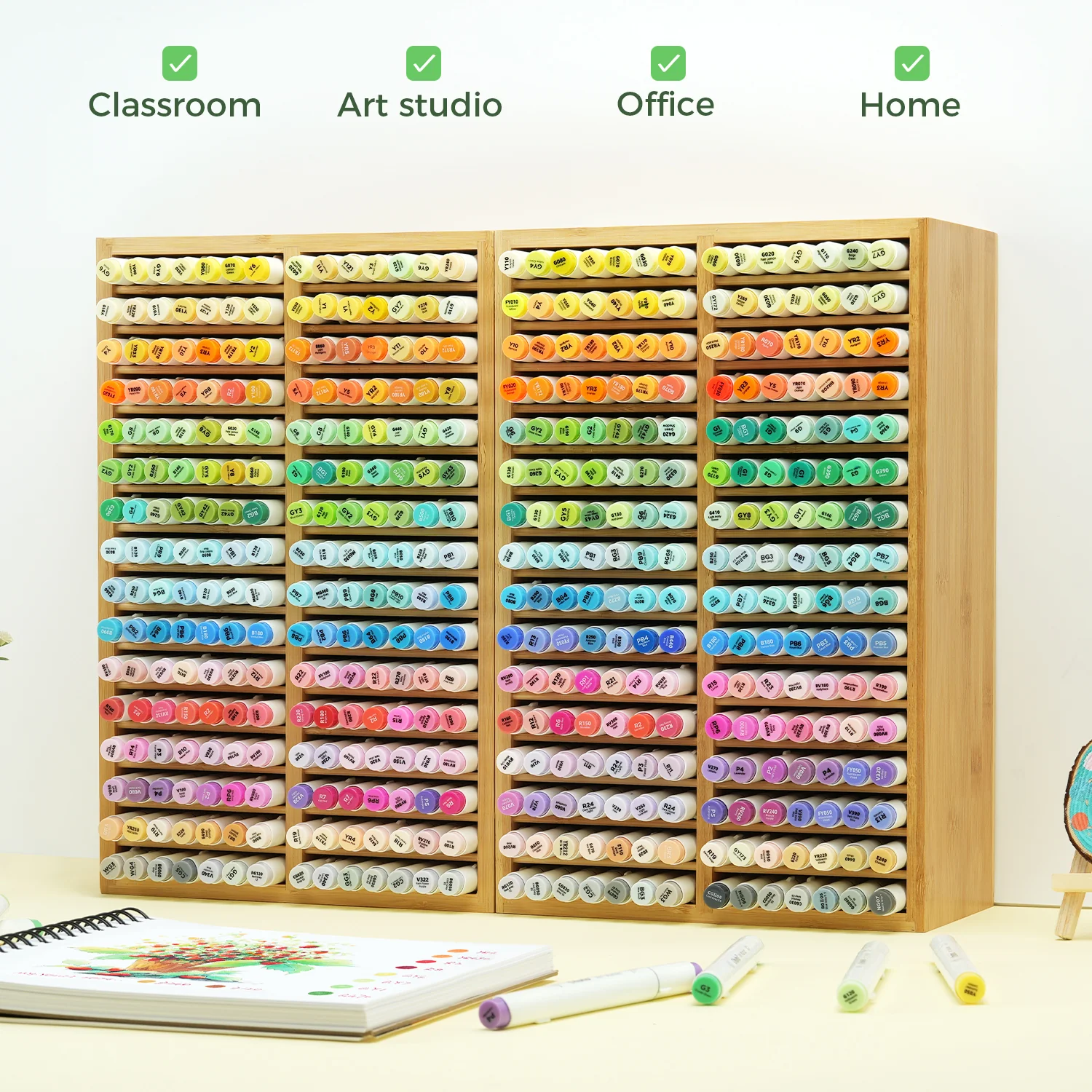 Ohuhu Bamboo Marker Organizer - Image 14