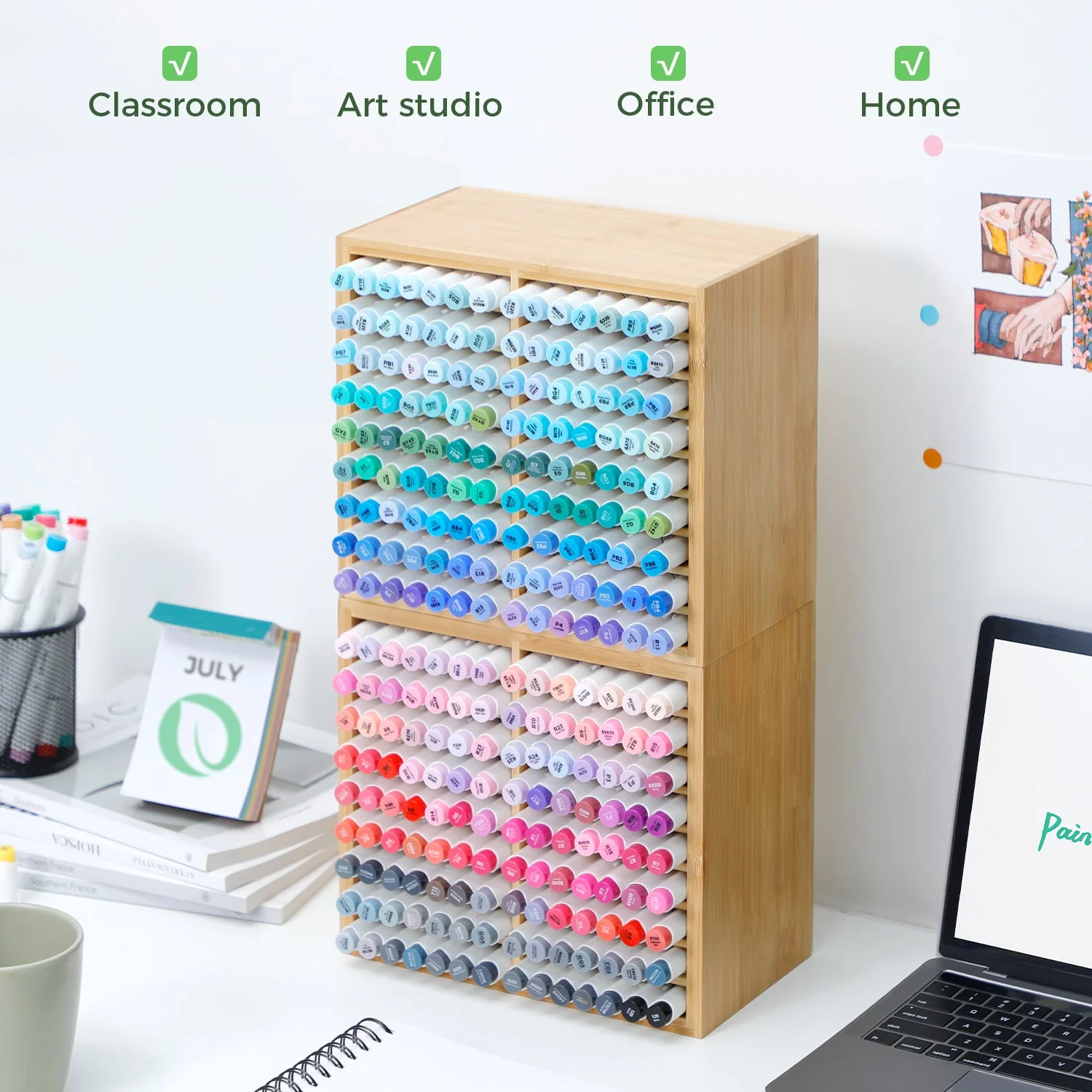 Ohuhu Bamboo Marker Organizer (Australia Domestic Shipping) - Image 6