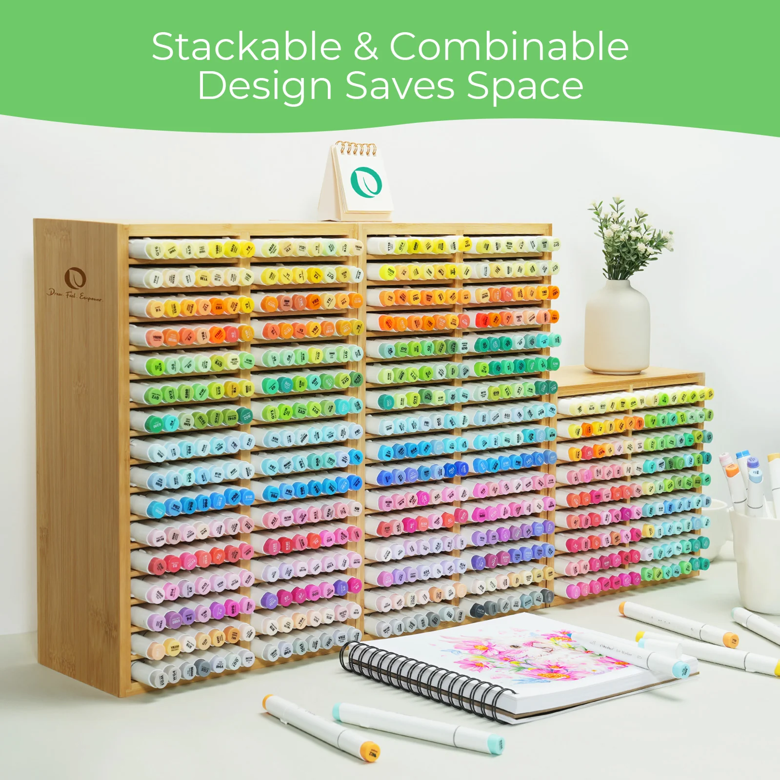 Ohuhu Bamboo Marker Organizer - Image 31