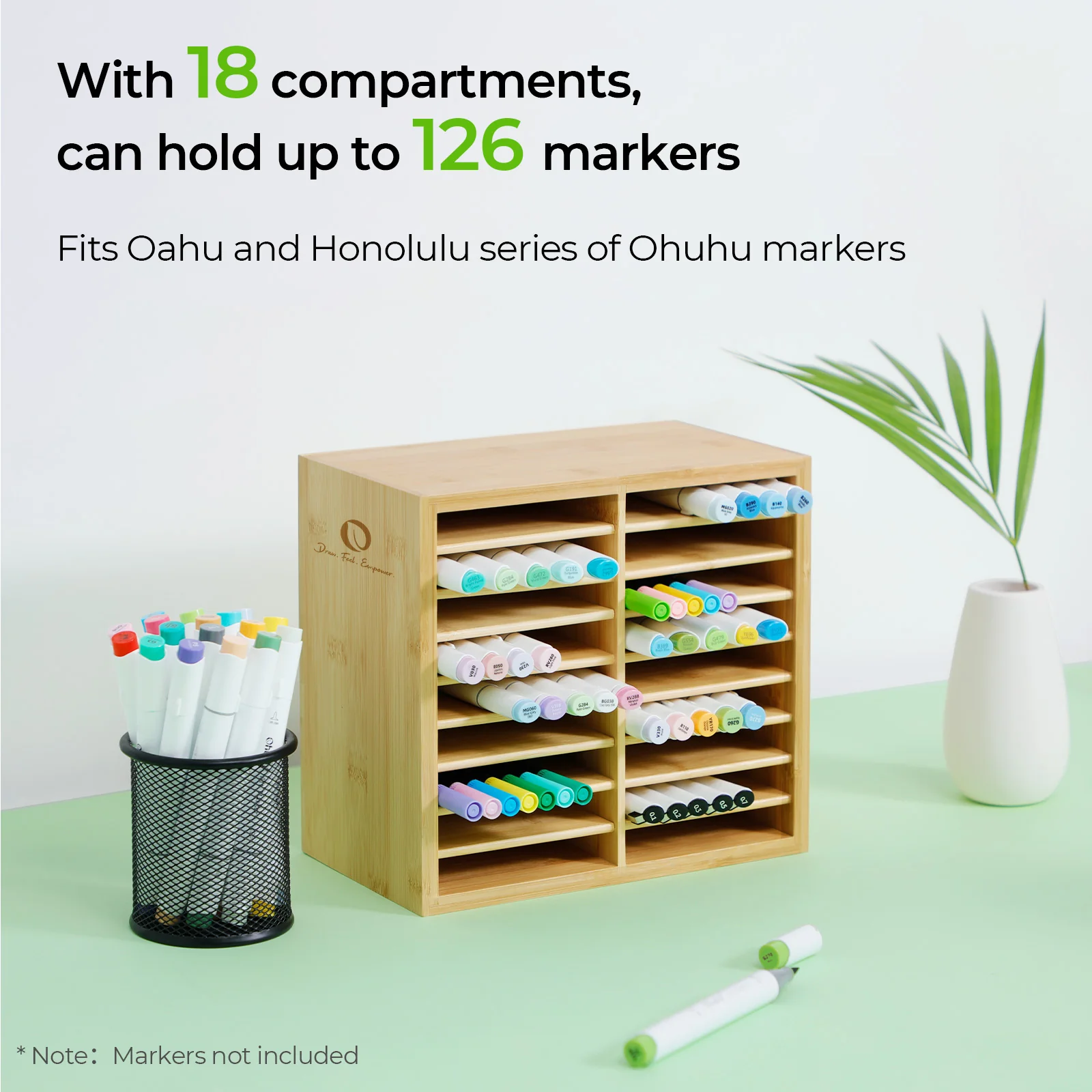 Ohuhu Bamboo Marker Organizer - Image 36