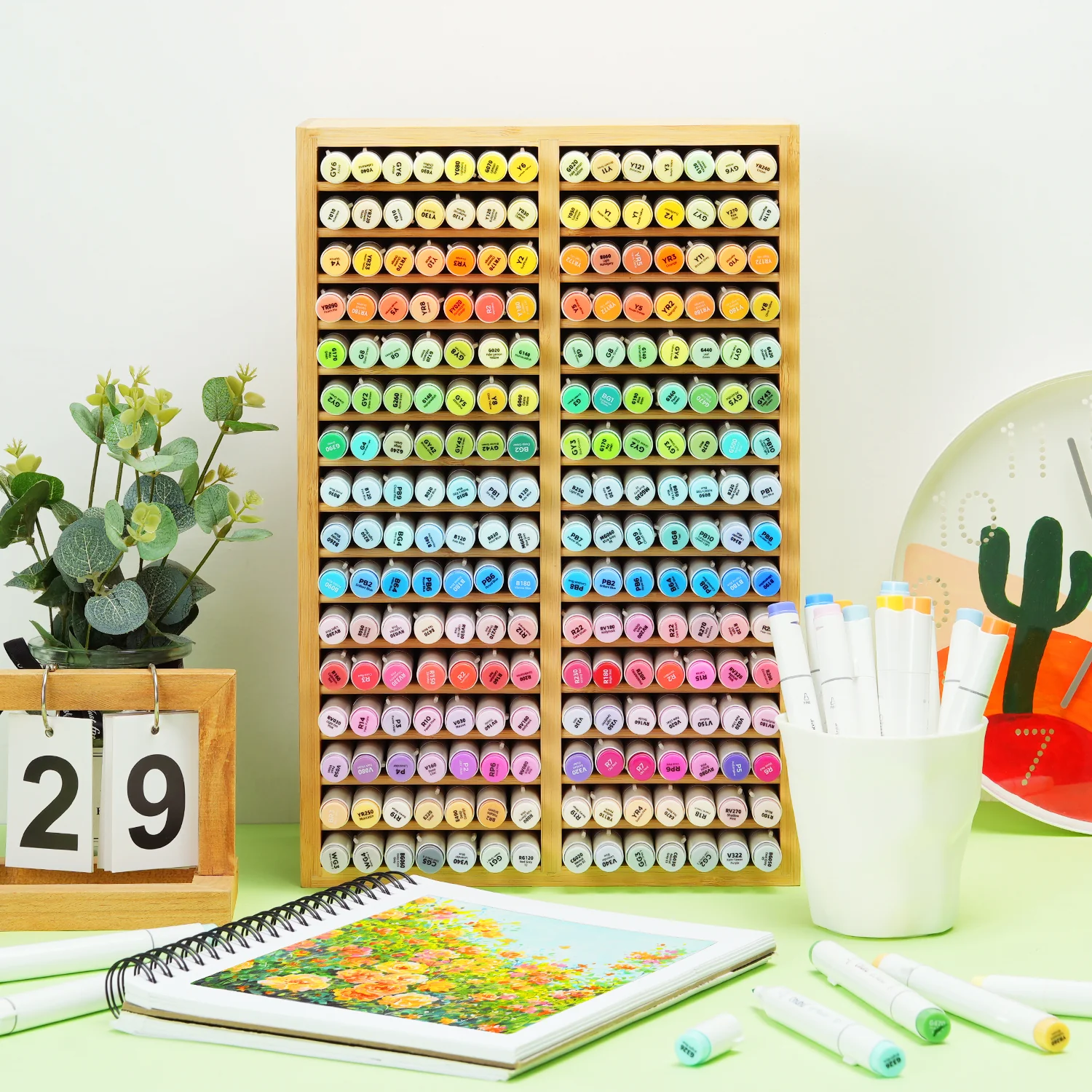 Ohuhu Bamboo Marker Organizer (Canada Domestic Shipping) - Image 19