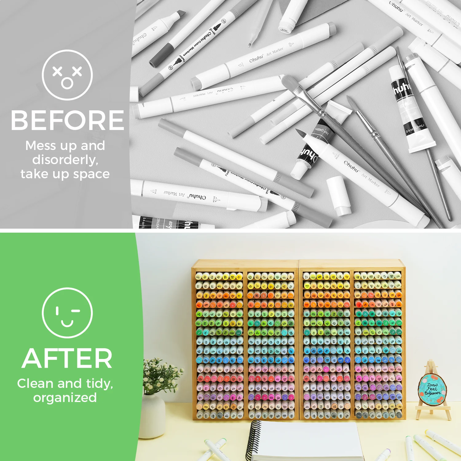 Ohuhu Bamboo Marker Organizer (Canada Domestic Shipping) - Image 32