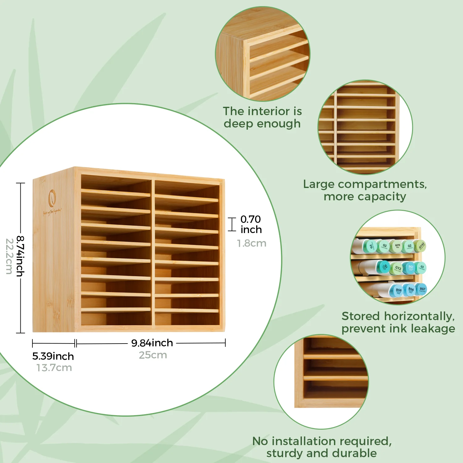 Ohuhu Bamboo Marker Organizer (Brazil Domestic Shipping) - Image 8