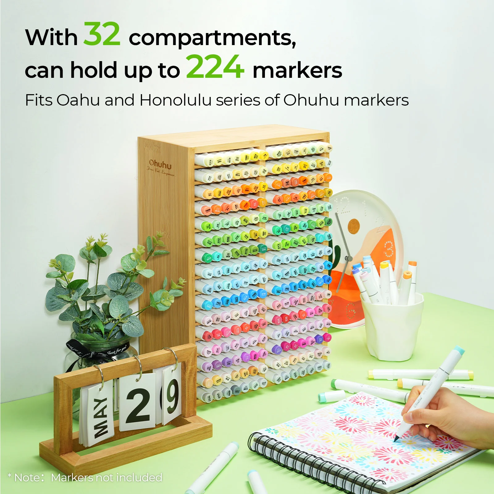 Ohuhu Bamboo Marker Organizer (Canada Domestic Shipping) - Image 16