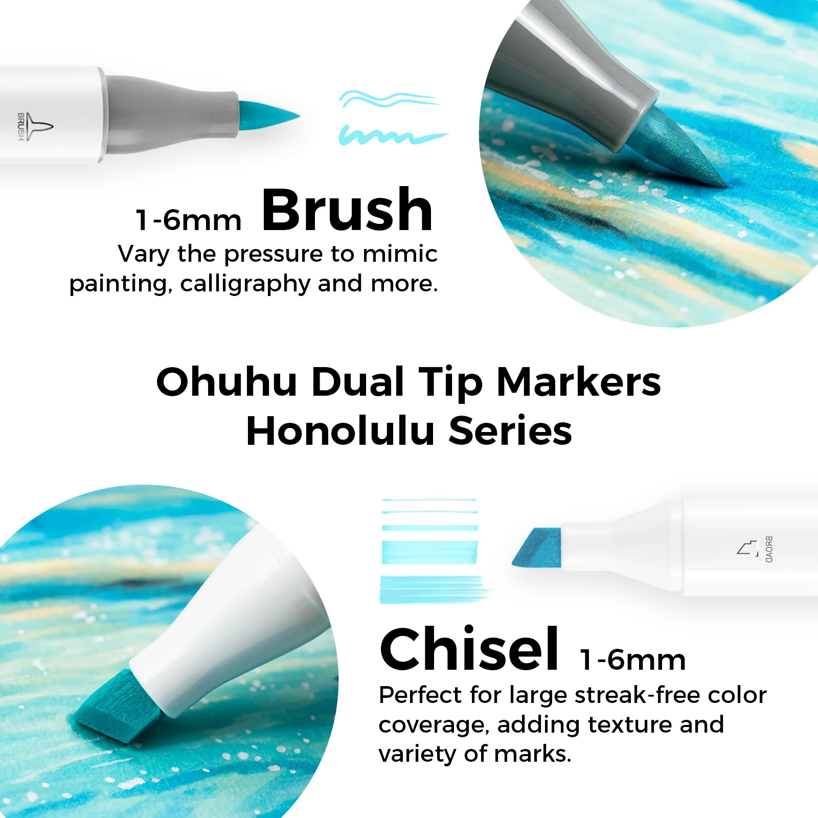 Ohuhu Honolulu Brush Markers - Large Set - Image 51
