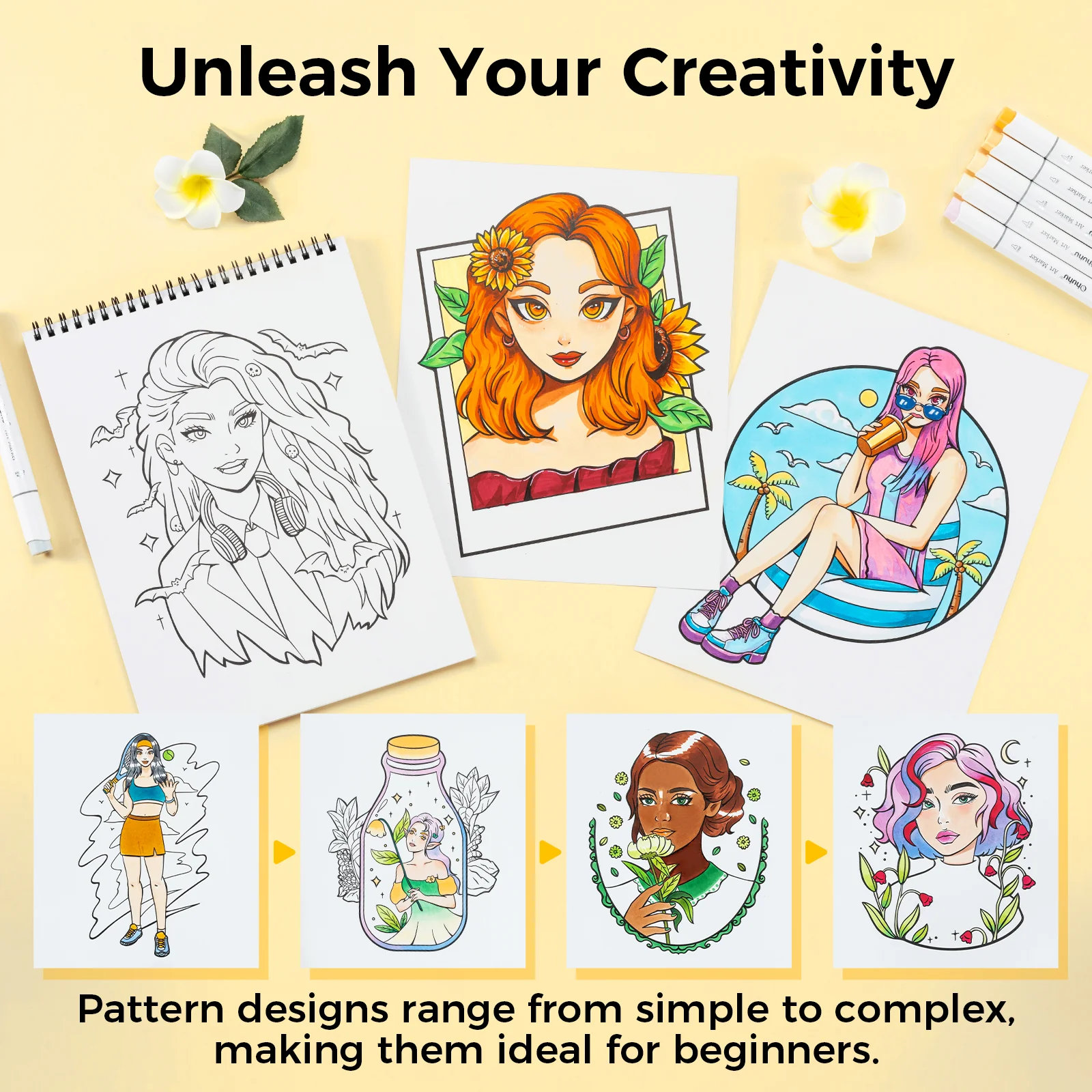 Ohuhu Double-Sided Bleedproof Coloring Book - Image 10