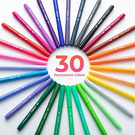 Ohuhu Fabric 30 Color Markers Permanent for Clothes (Canada Domestic Shipping)