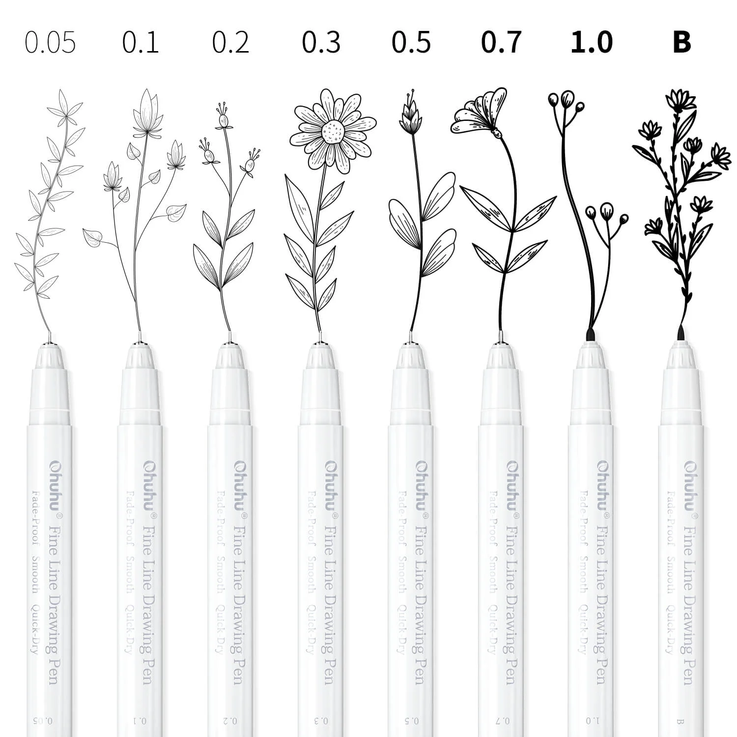 Ohuhu Fineliner Drawing Pen, 8 Pack (Australia Domestic Shipping) - Image 3
