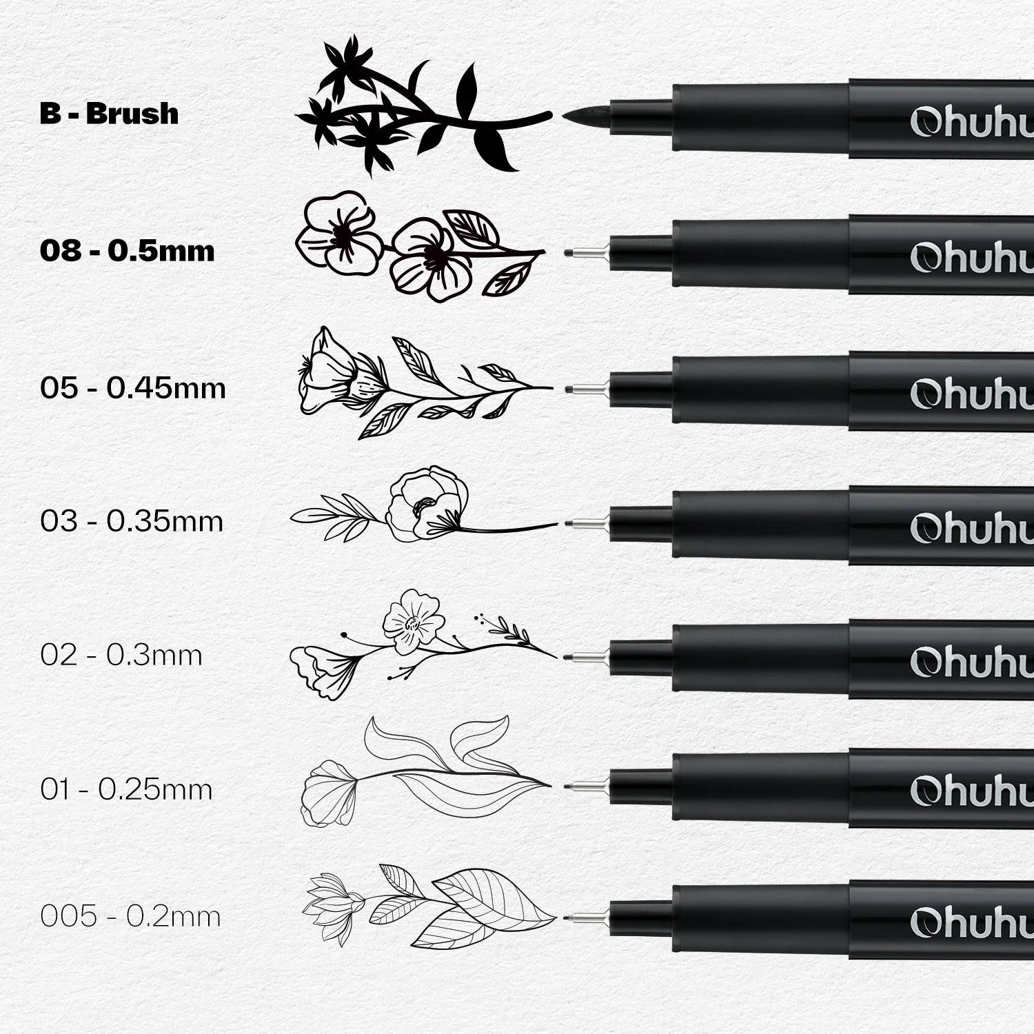 Ohuhu Hana Highway Fineliner Drawing Pens,18 Pack (Canada Domestic Shipping) - Image 3