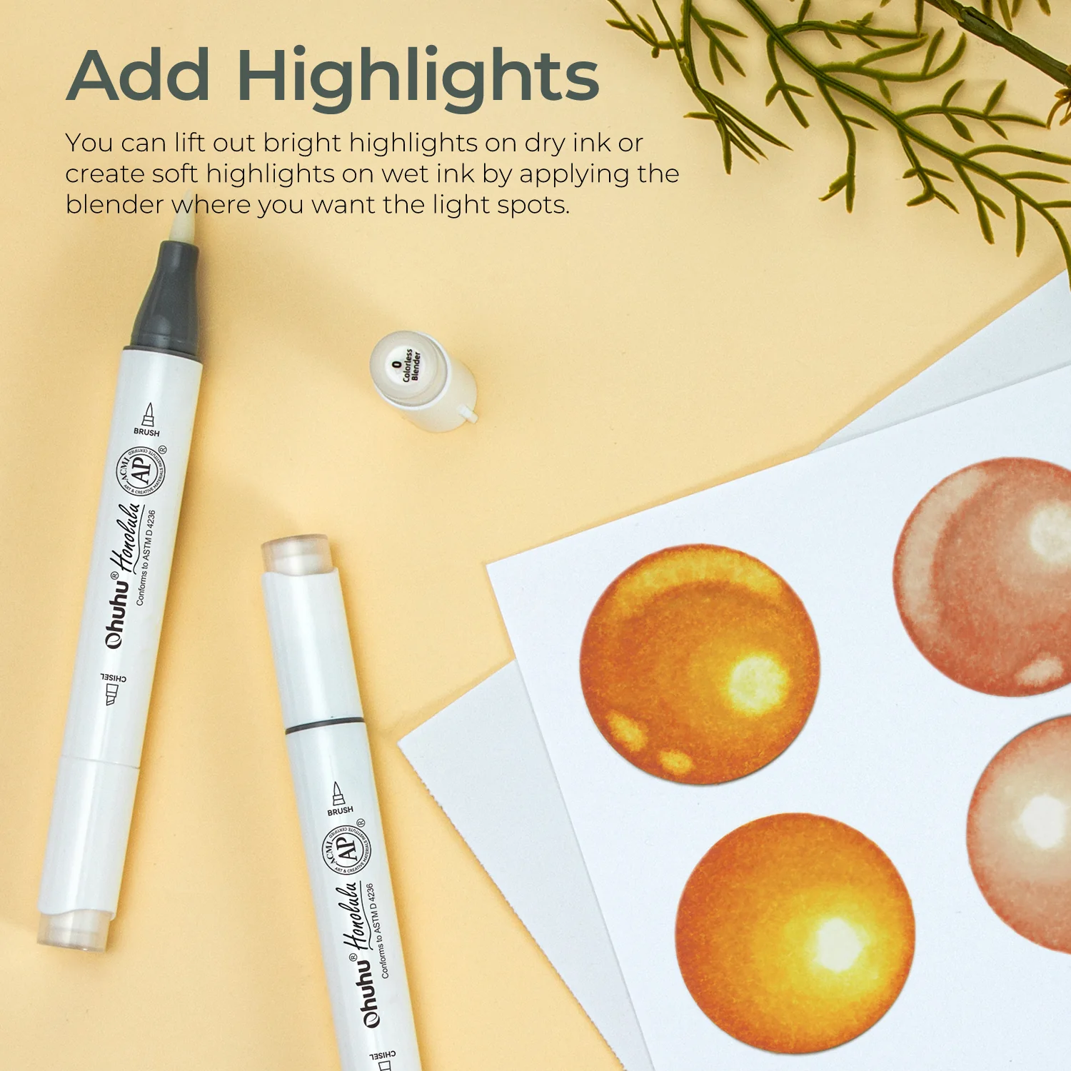 Ohuhu Honolulu Colorless Blender Marker - Pack of 6 (Canada Domestic Shipping) - Image 4