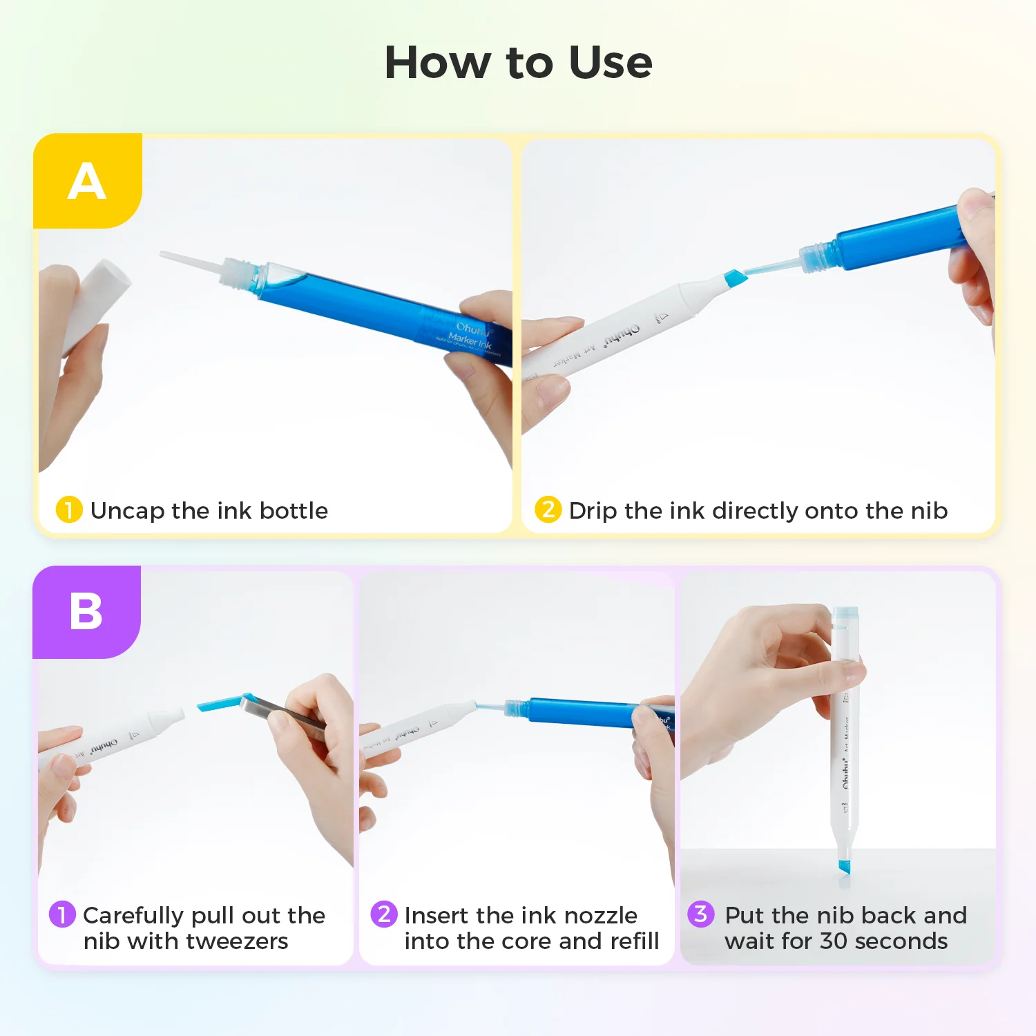 Ohuhu Marker Ink 120 Refill for Alcohol marker - Image 4
