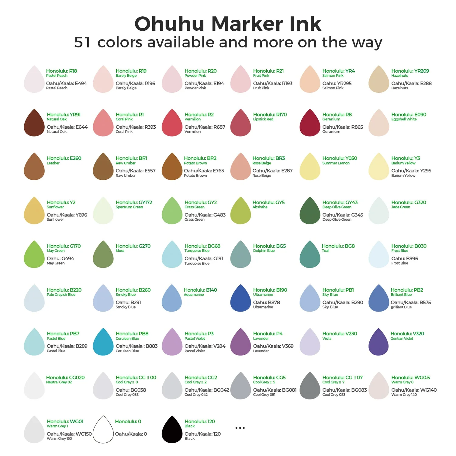 Ohuhu Marker Ink R212 / R170 Refill for Alcohol marker - Image 9