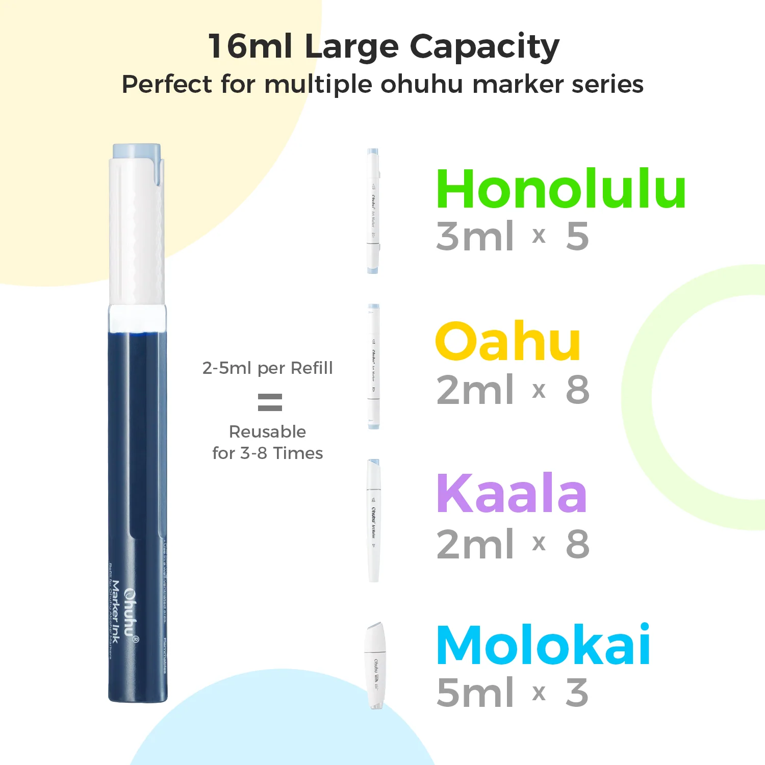 Ohuhu Marker Ink R014 / R687 / R2 Refill for Alcohol marker - Image 2