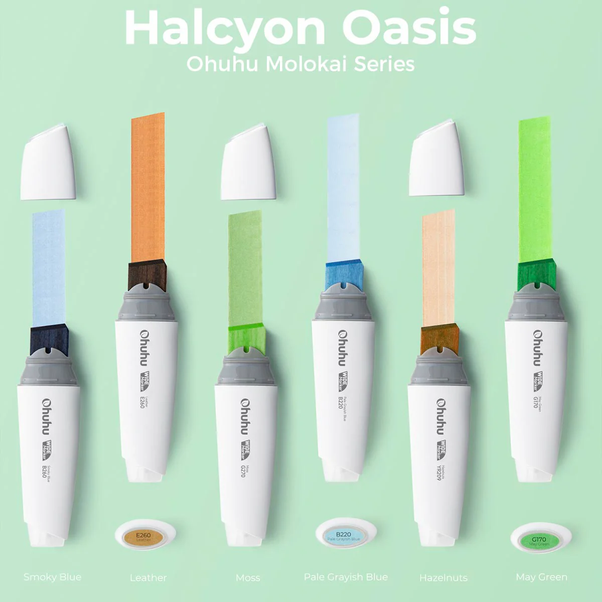 Ohuhu Molokai Four Tones Extra-wide Tip Alcohol Art Markers (Europe Only) - Image 4