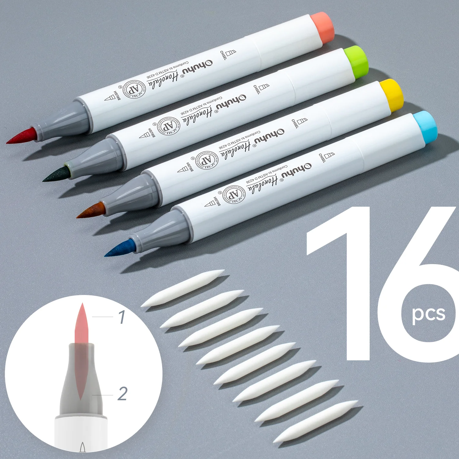 Ohuhu Replacement Brush Nibs Of Honolulu & Honolulu B Series (Europe Only) - Image 8