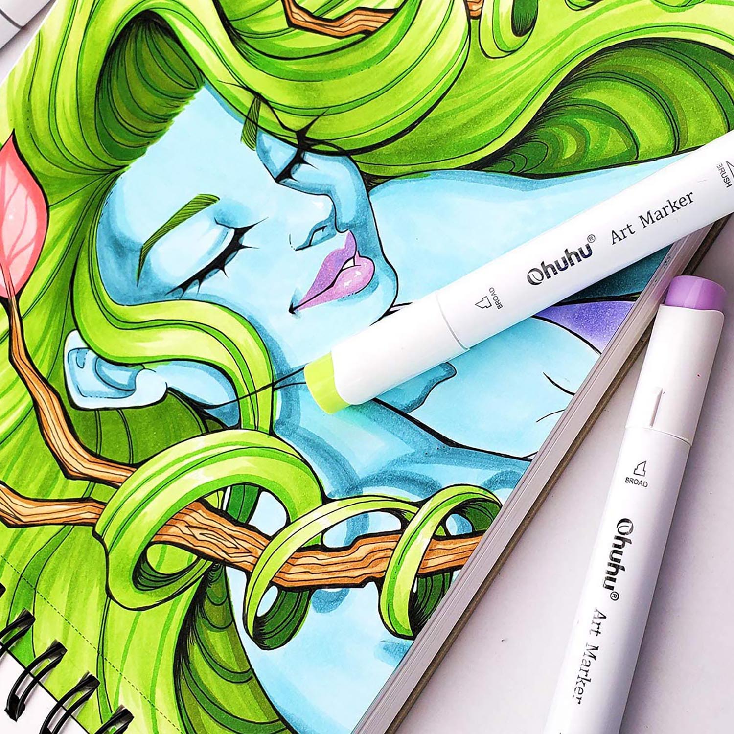 Ohuhu Spiral-Bound Marker Pad for Alcohol Markers (Mexico Exclusive) - Image 5