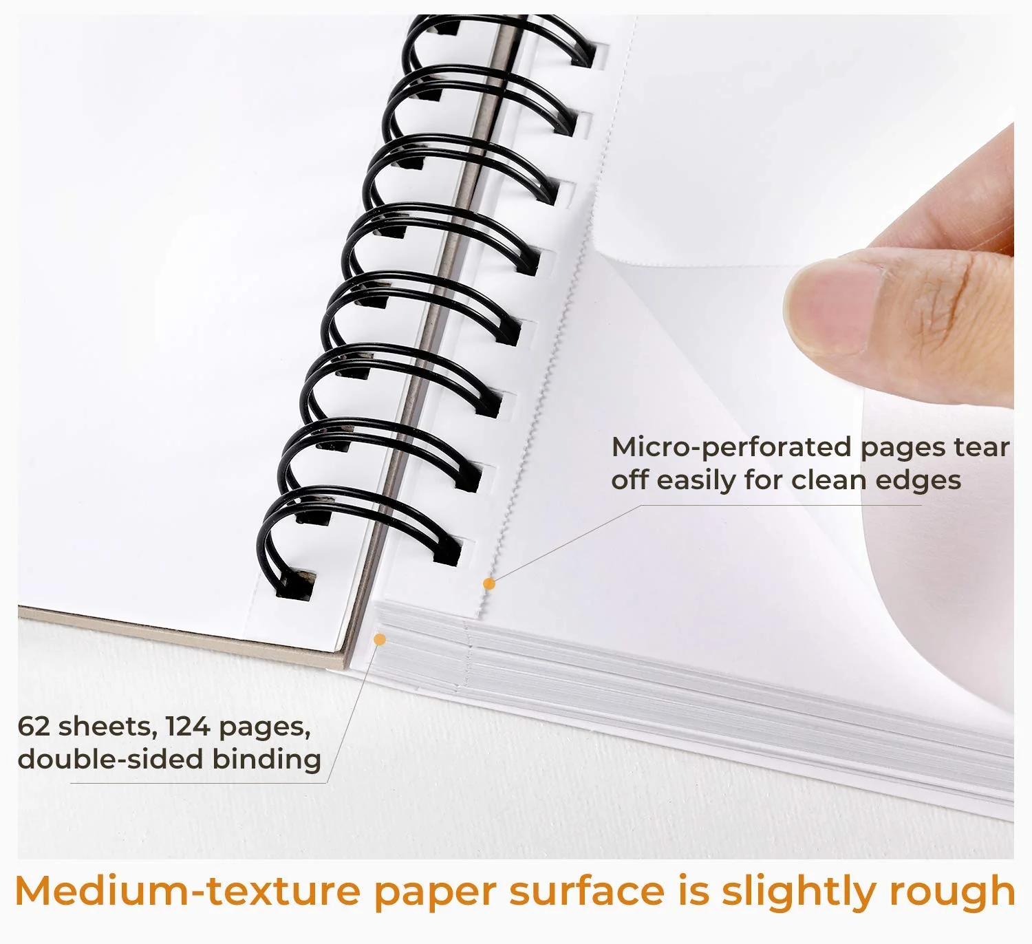 Ohuhu Spiral-Bound Mix Media Pad for Multiple Techniques(US Exclusive) - Image 3